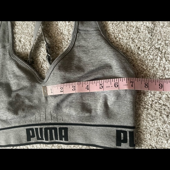 Puma Gray & Black Crisscross Sports Bra - Picture 6 of 7